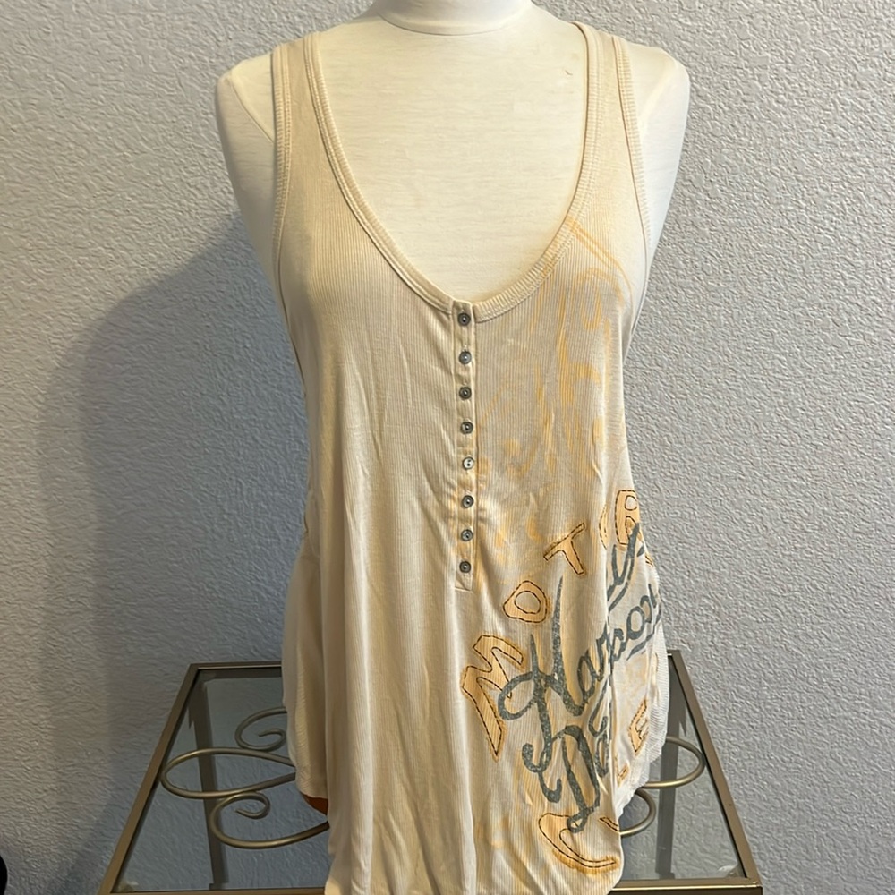 Harley-Davidson NWOT Ladies Tan Tank Top Sz L